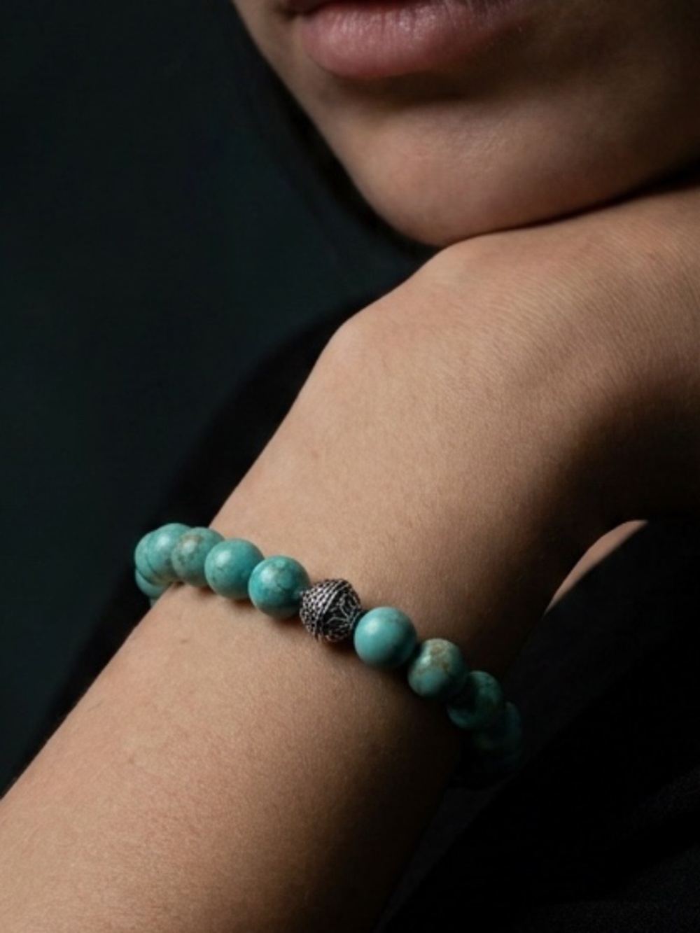 Altius Hubei Turquoise Bracelet • 8mm Beads • 6.5" • Handmade NWT